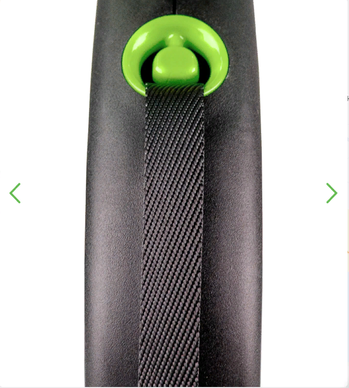 Рулетка Flexi Black Design L (до 50 кг) 5 м лента черный/зеленый
