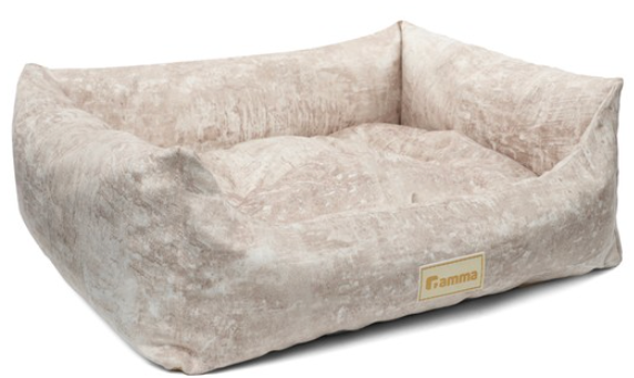 Лежанка для животных прямоугольная «Искра» M, бежевая, 520*450*170мм