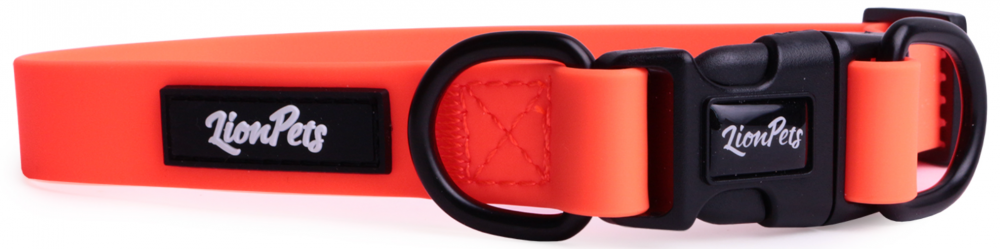 Ошейник из биотана LionPets с пластиковой пряжкой LPO-00530-4 (Оранжевый) (Размер XL обхват шеи 40-65 см, ширина 2,5 см)