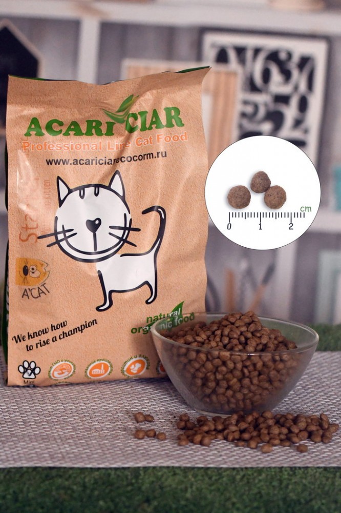 Acari ciar - корм для беременных, кормящих кошек и котят A&#039;CAT STARTER Holistiс с индейкой и ягненком