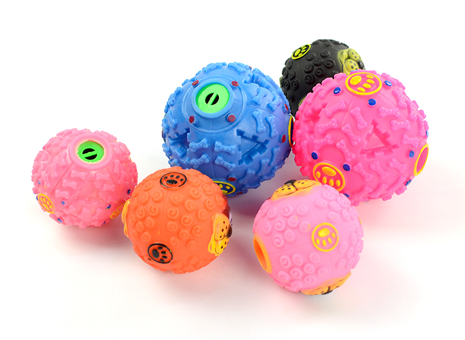 Игрушка для собак Квакающий мяч, жесткий, 9,5 см, микс цветов