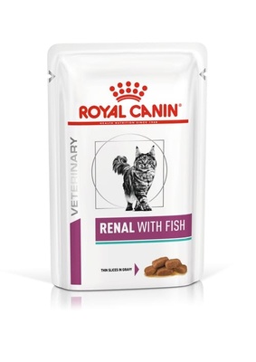 Влажный корм Royal Canin Renal S/O кусочки в соусе для кошек при лечении почек, с рыбой 85 г