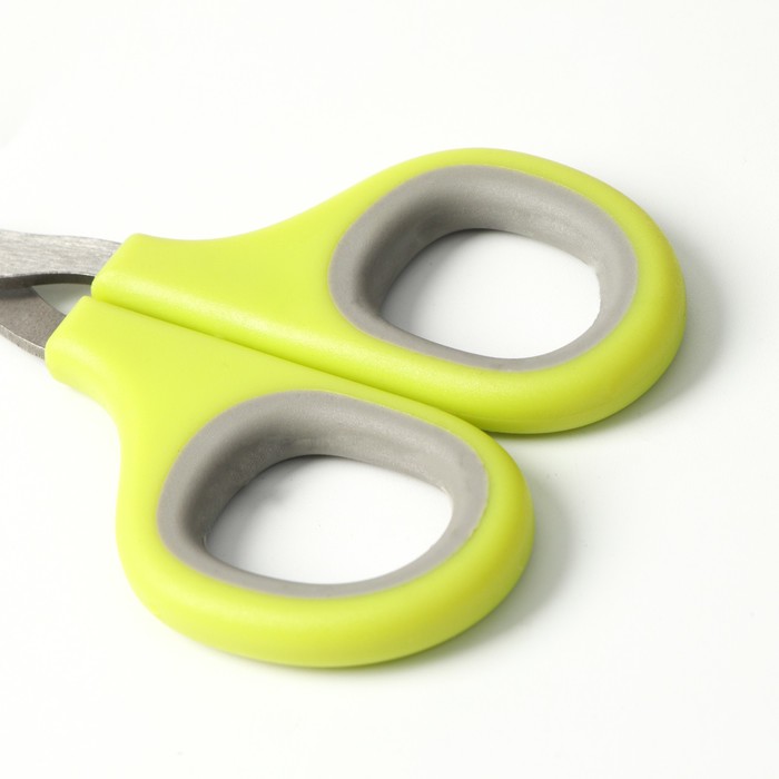 Ножницы-когтерезы Пижон с мягкими ручками, отверстие 8 мм, МИКС цветов