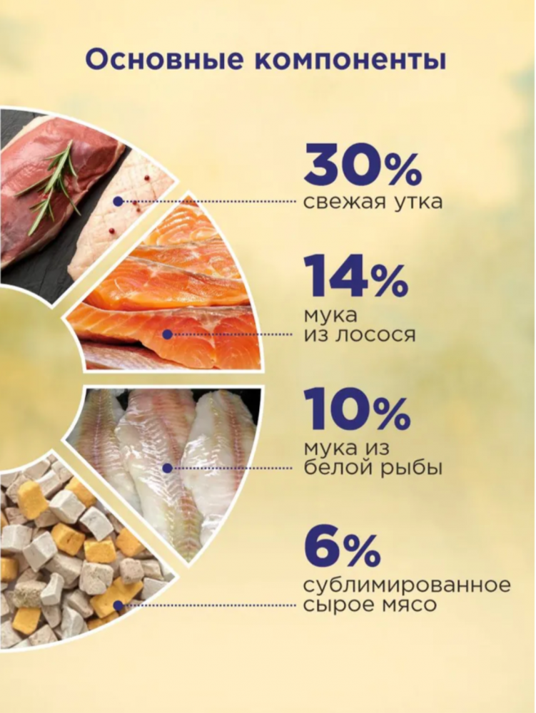 Корм PINK MEGA 3 БЕЗЗЕРНОВ Утка с лососем, 3 гранулы 1,8 кг  для собак