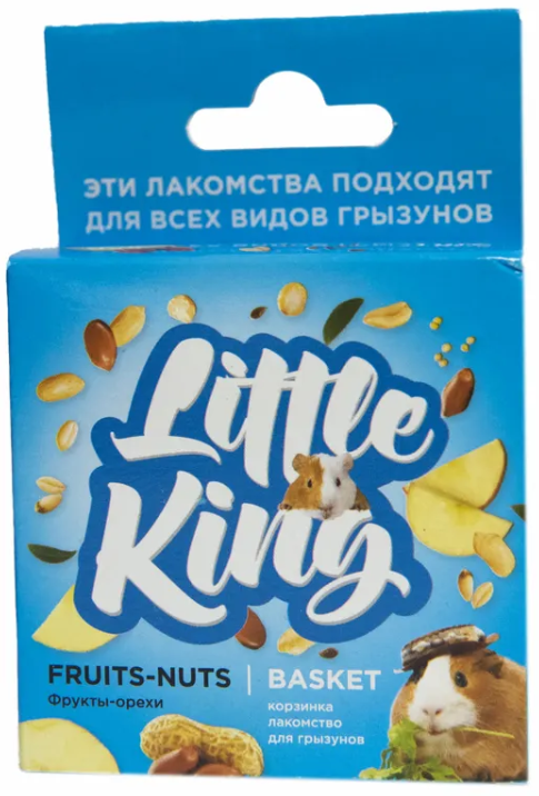 Корм Smile King  лакомство для грызунов (корзинка фруктово-ореховая), 40-45г.