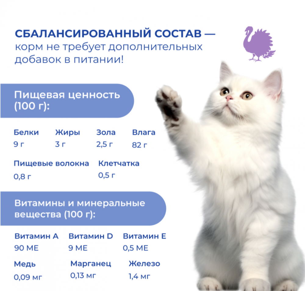 Консерва Jarvi Сенсетив Индейка (пауч) чувствительное пищеварение для кошек 85 г: СОУС